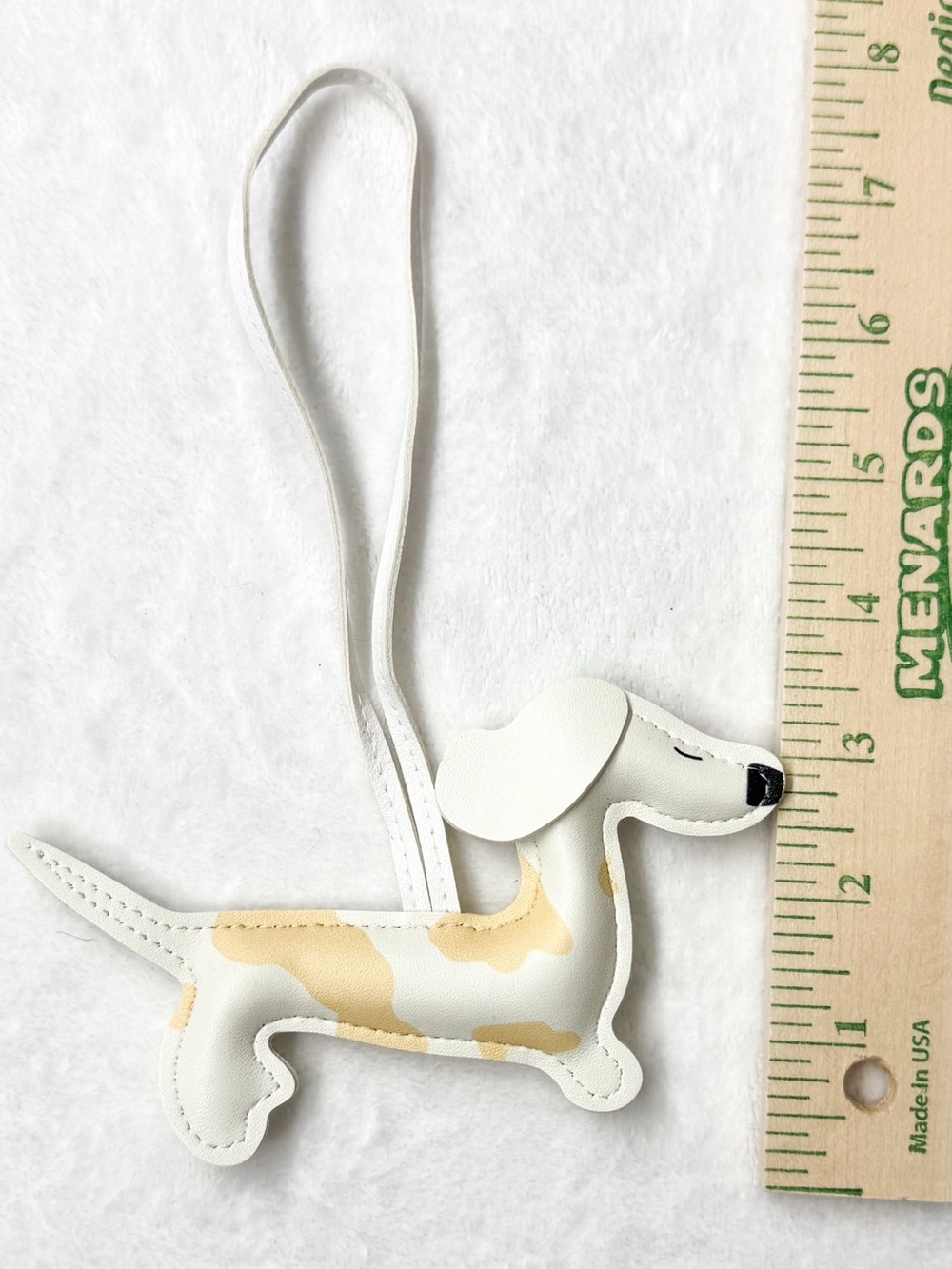 White & Tan Dog Bag Charm - Picture 5 of 5